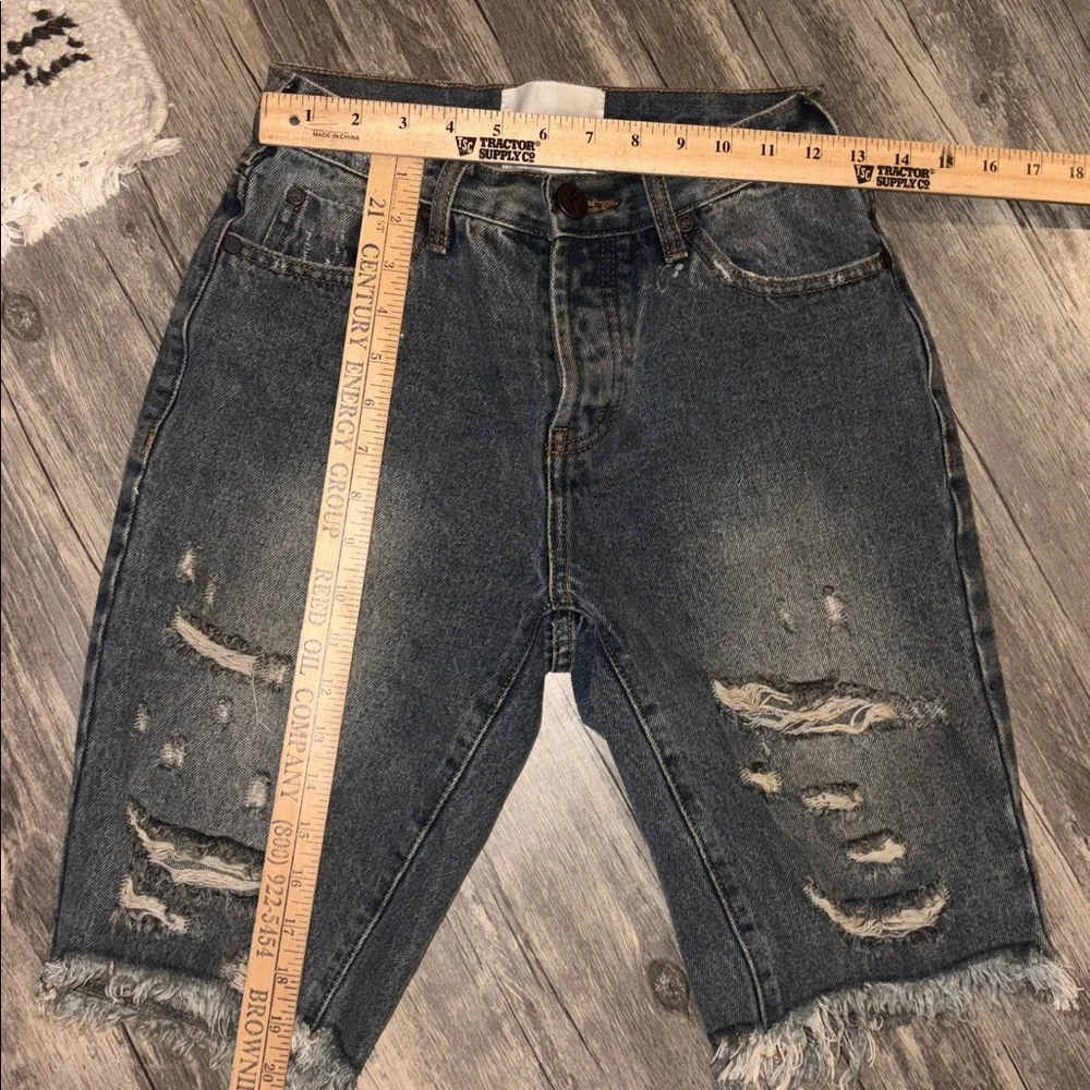 One teaspoon Cut off trucker long denim shorts size 24 woman’s